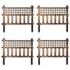 Gardenised Plastic Outdoor Decor Garden Flower Edger Fence, Border, 4 Panels, Bronze QI004112BZ.4